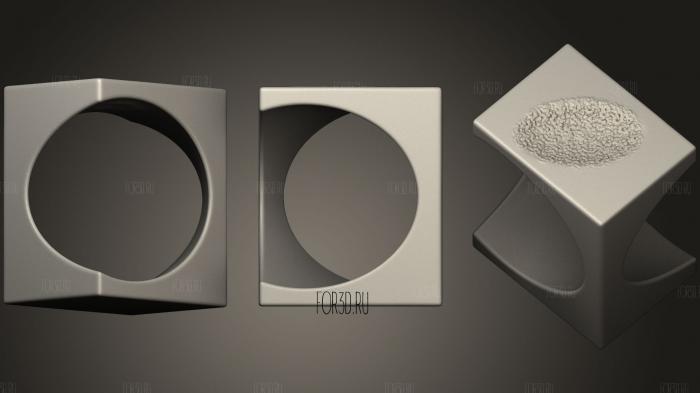 Ovoide cube ring 3d stl модель для ЧПУ